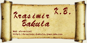 Krasimir Bakula vizit kartica